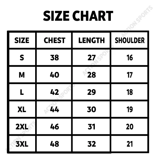 Size chart for Exclusive Dubai Cherry Borka